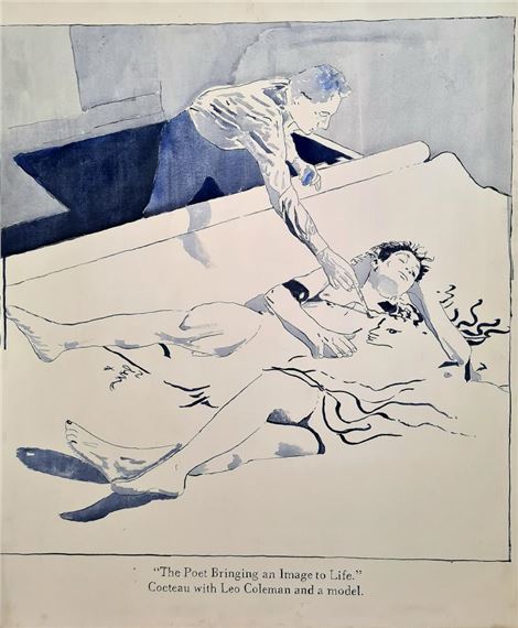 The poet bringing an image to life cocteau with Leo Coleman and a model - Jane Kaplowitz