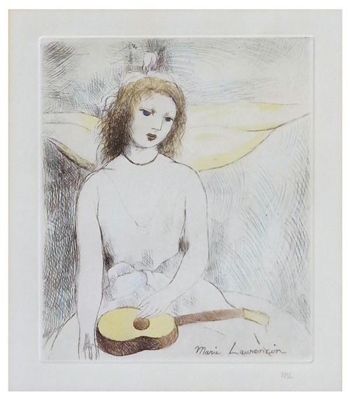 Marie Laurencin | Jeune Fille à la Guitare (Girl with a Guitar 