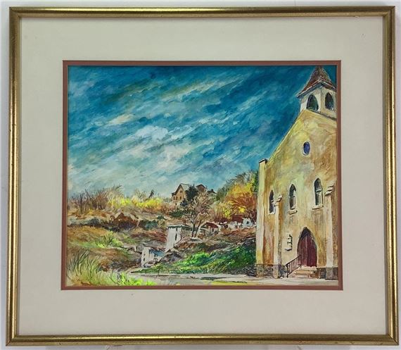 Rural landscape of a hill town - Franklin Wurster