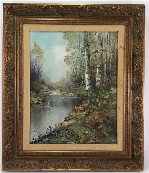 Forest landscape with stream - Kort