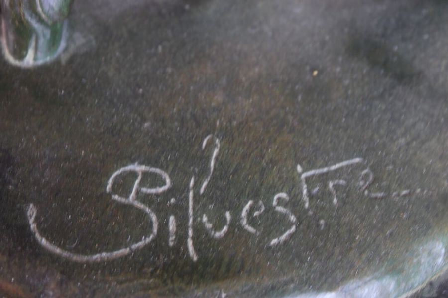 Sylvestre Clerc Bronze with green patina MutualArt