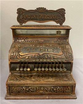 Antique National Cash Register - F. Moore