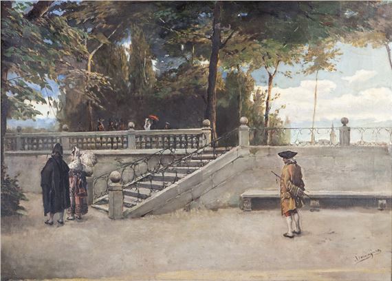 “Escena en el parque” by Manuel Dominguez Meunier