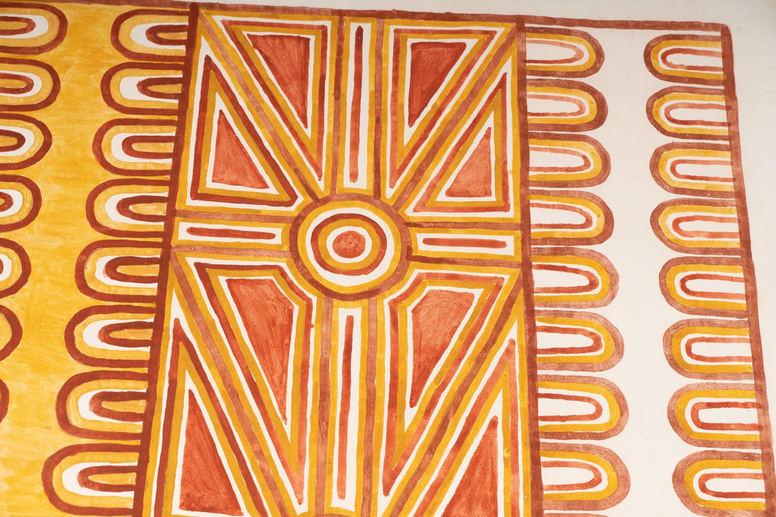 Artwork by Ronnie Dayn'kuli Gurrawurra, Oysters at Gariyak, Made of acrylic on canvas