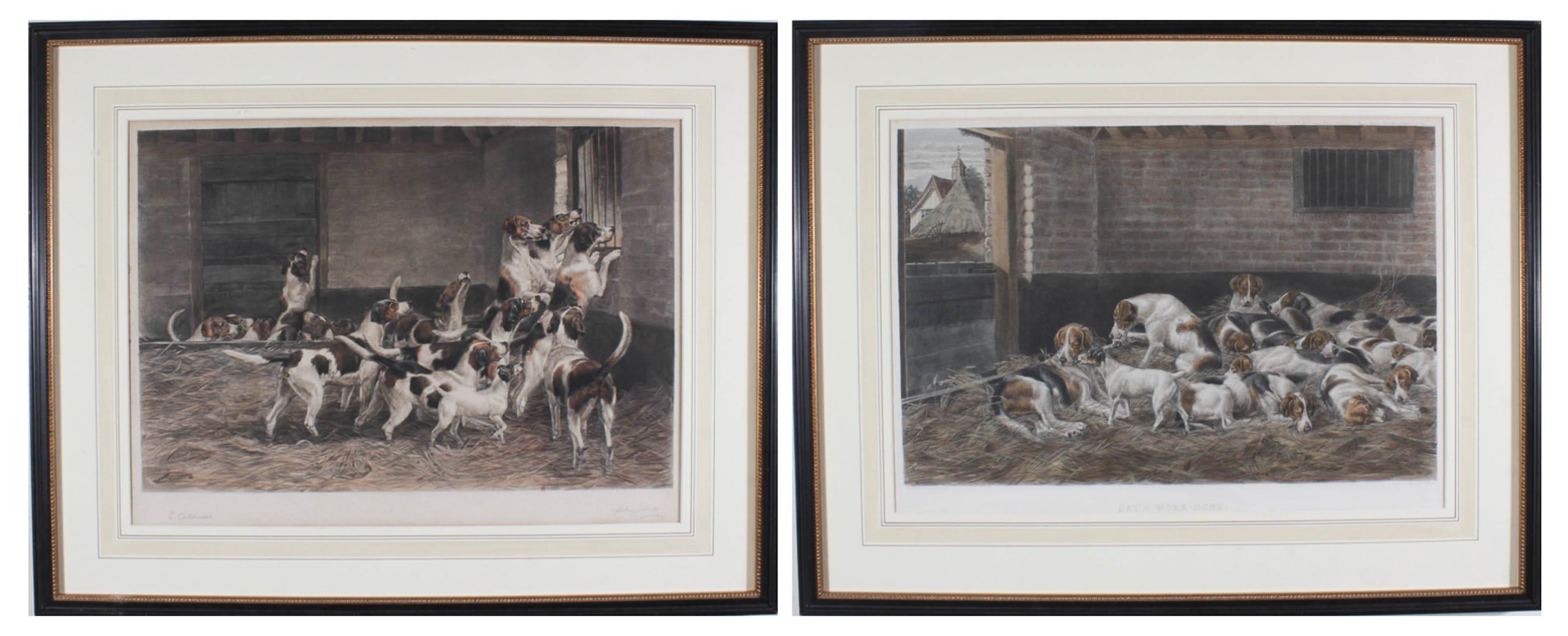 Artwork by Herbert Sedcole, HERBERT SEDCOLE TWO ENGRAVINGS, Made of hand-colored engravings