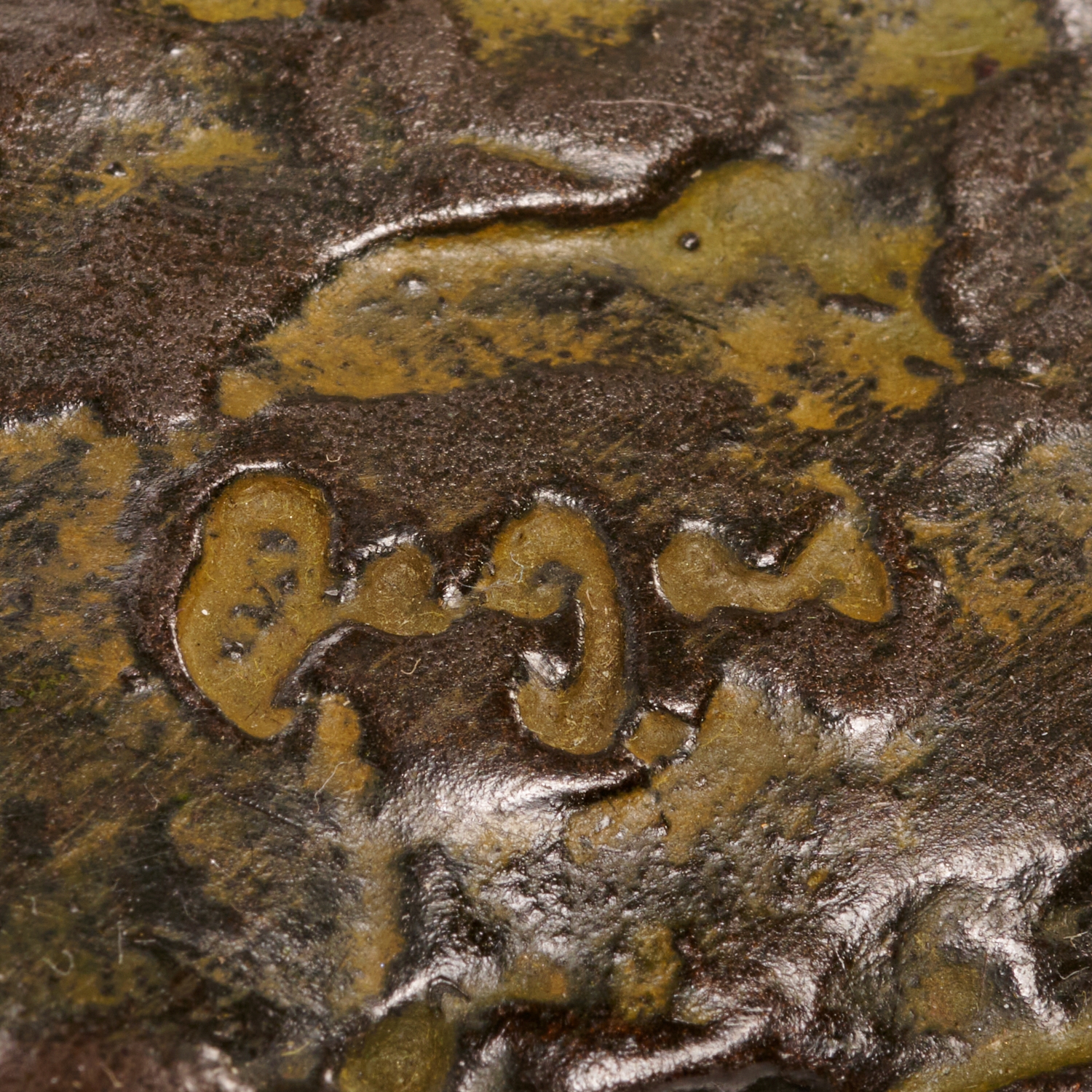 Artwork by Edgar Degas, "Danseuse regardant la plante de son pied droit" (Dancer looking at the sole of her right foot), Made of bronze