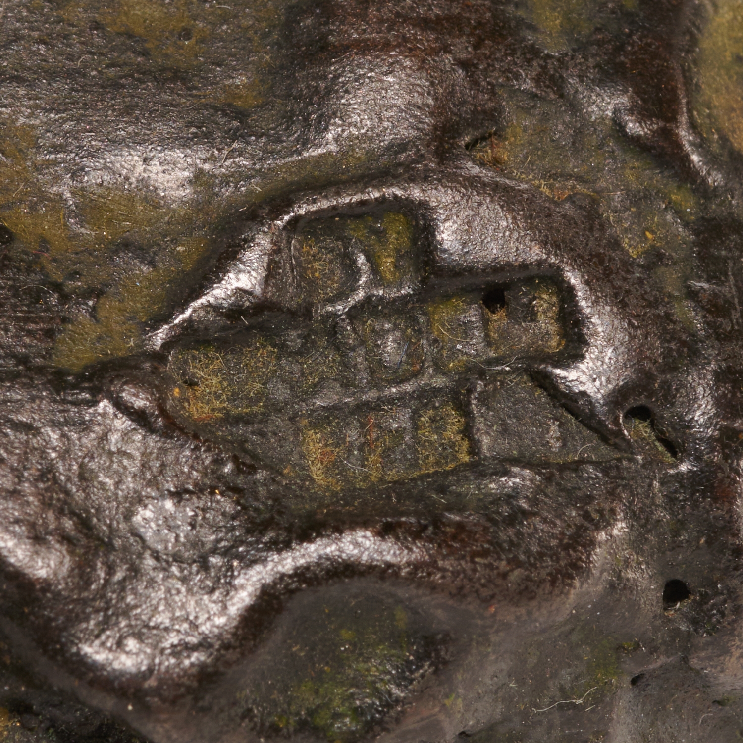 Artwork by Edgar Degas, "Danseuse regardant la plante de son pied droit" (Dancer looking at the sole of her right foot), Made of bronze