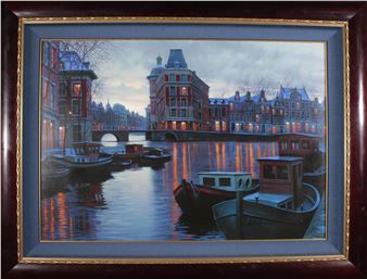 Canal scene at dusk - Alexei Butirskiy