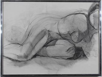 "Drawing #2," reclining nude. - Robert Hanson