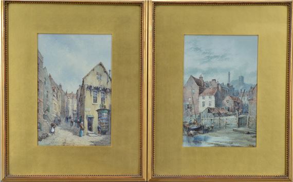 a pair of architectural street watercolours - Neil Stuart Crichton