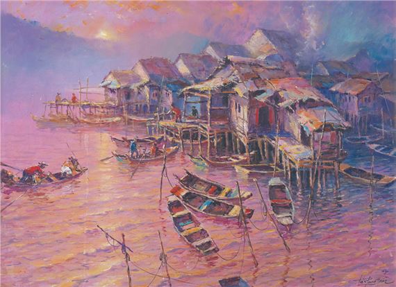 Fishing Village by Tan Peng Hooi, 1968