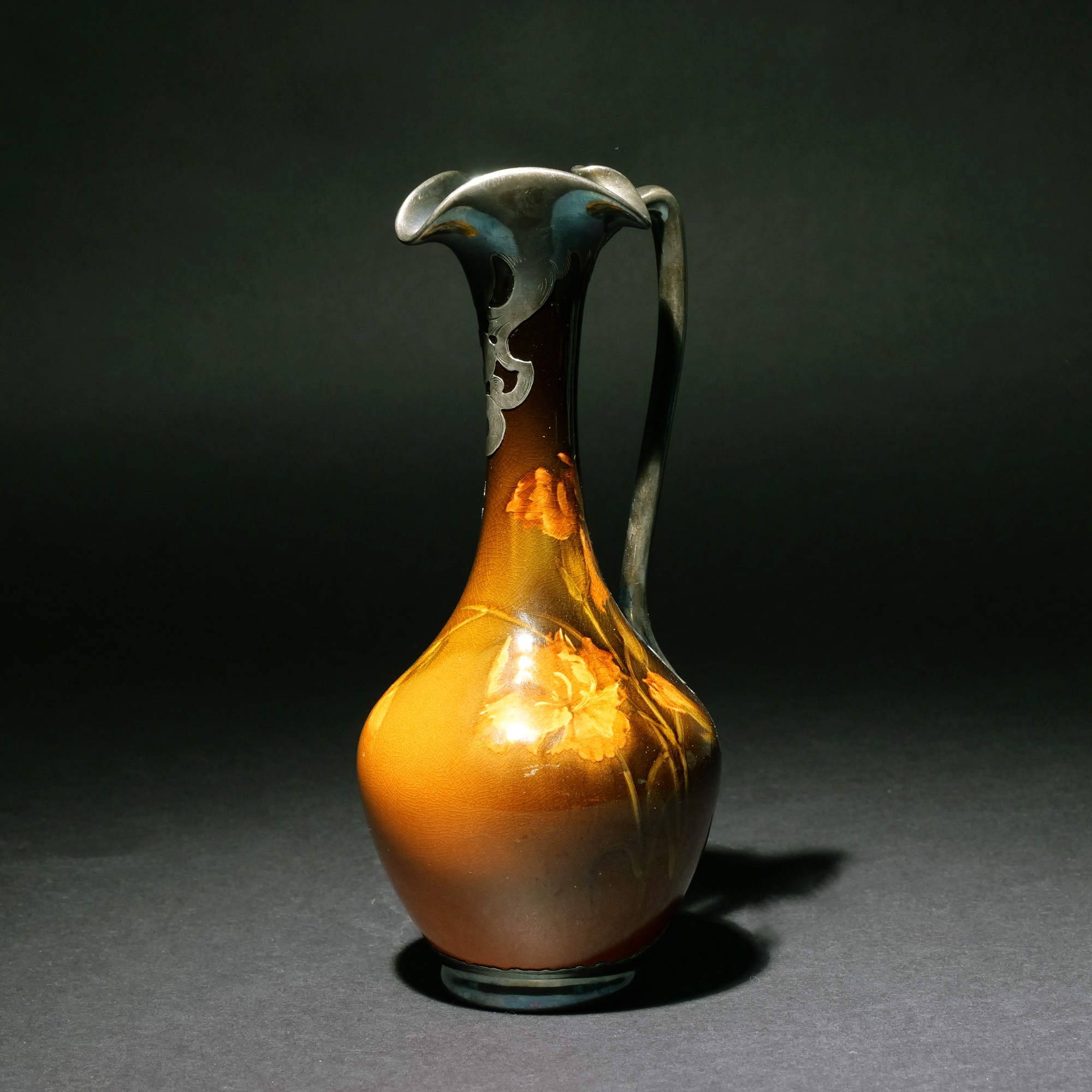 Josephine Zettel | Standard glaze ewer with silver overlay | MutualArt