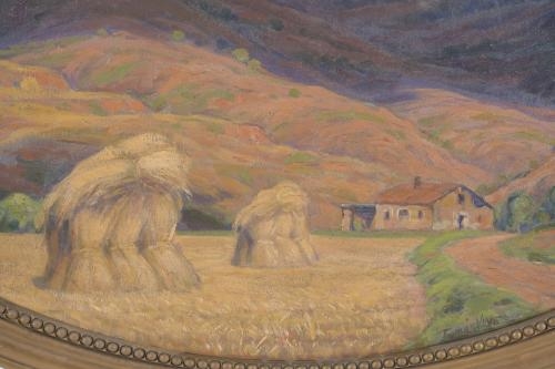 Artwork by Tomàs Viver  Aymerich, "PAISAJE OVALADO", Made of Oil on canvas