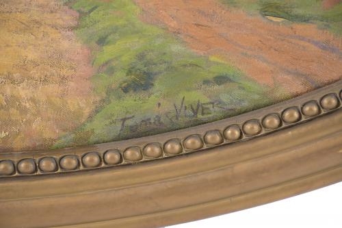 Artwork by Tomàs Viver  Aymerich, "PAISAJE OVALADO", Made of Oil on canvas