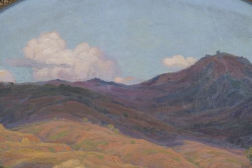 Artwork by Tomàs Viver  Aymerich, "PAISAJE OVALADO", Made of Oil on canvas