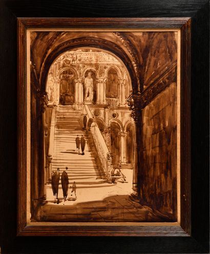 Venice, Giant's Staircase, by André Maire, 1930