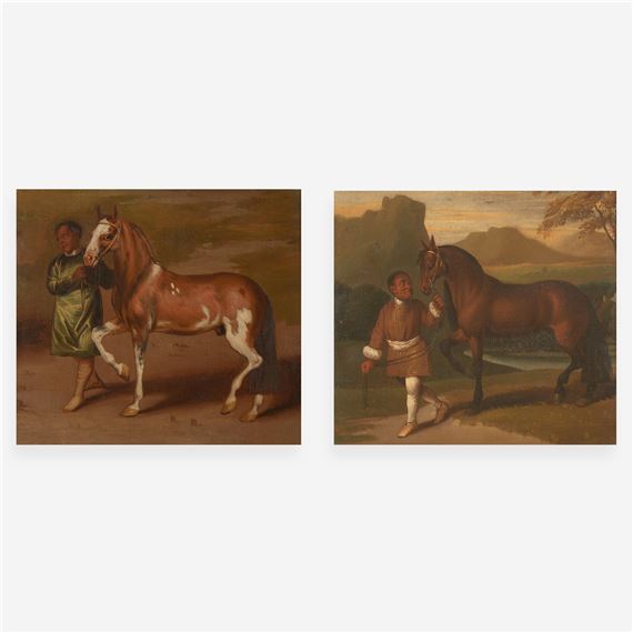 The Duke of Newcastle’s Manège Horses (A Pair) by Abraham van Diepenbeeck, British School, 17th Century