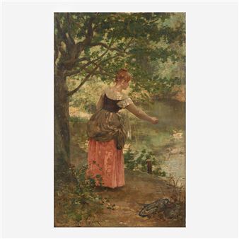 Feeding the Ducks - Jules-Arsène Garnier