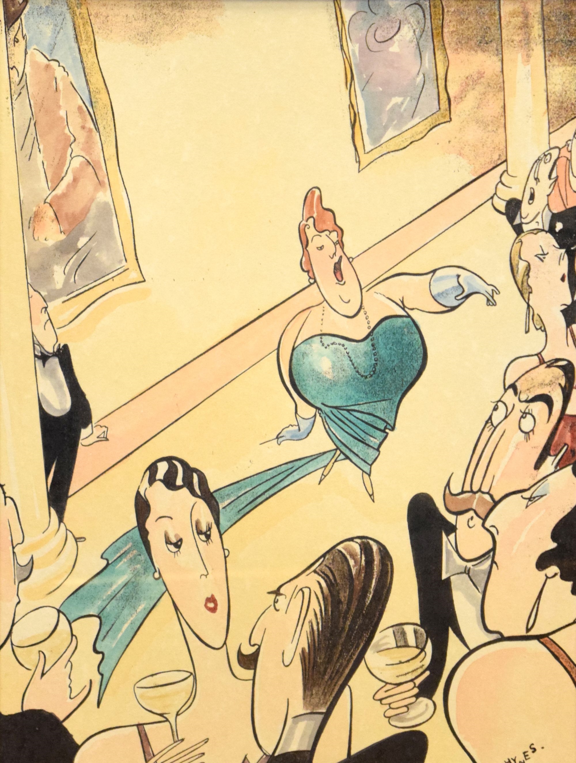 Artwork by Edward Sylvester Hynes, 'The Fat Lady Sings', Made of Watercolour