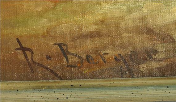 R. Berger | Ausritt zur Parforcejagd in herbstlicher Landschaft | MutualArt