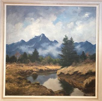 Paysage au lac de montagne - Adolf Kapfhamer