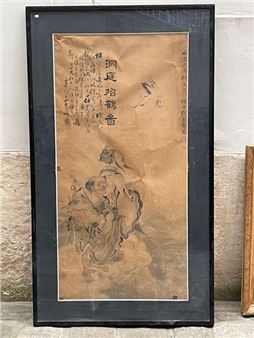 Deux immortels sur le lac Dongting appelant un grue - Zhang Shilian