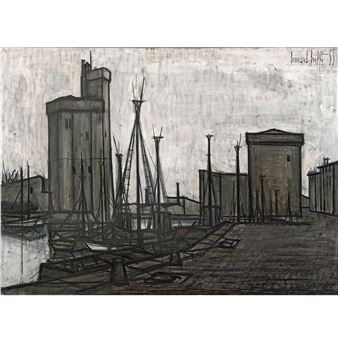 ベルナール・ビュッフェ「Les Sables d'Olonne,le port」 ベルナール・ビュッフェ「Les Sables d'Olonne,le port」 - メルカリ