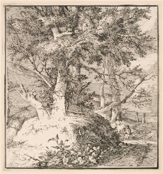 A Large Tree on a Mound by John Crome, circa 1809-1813