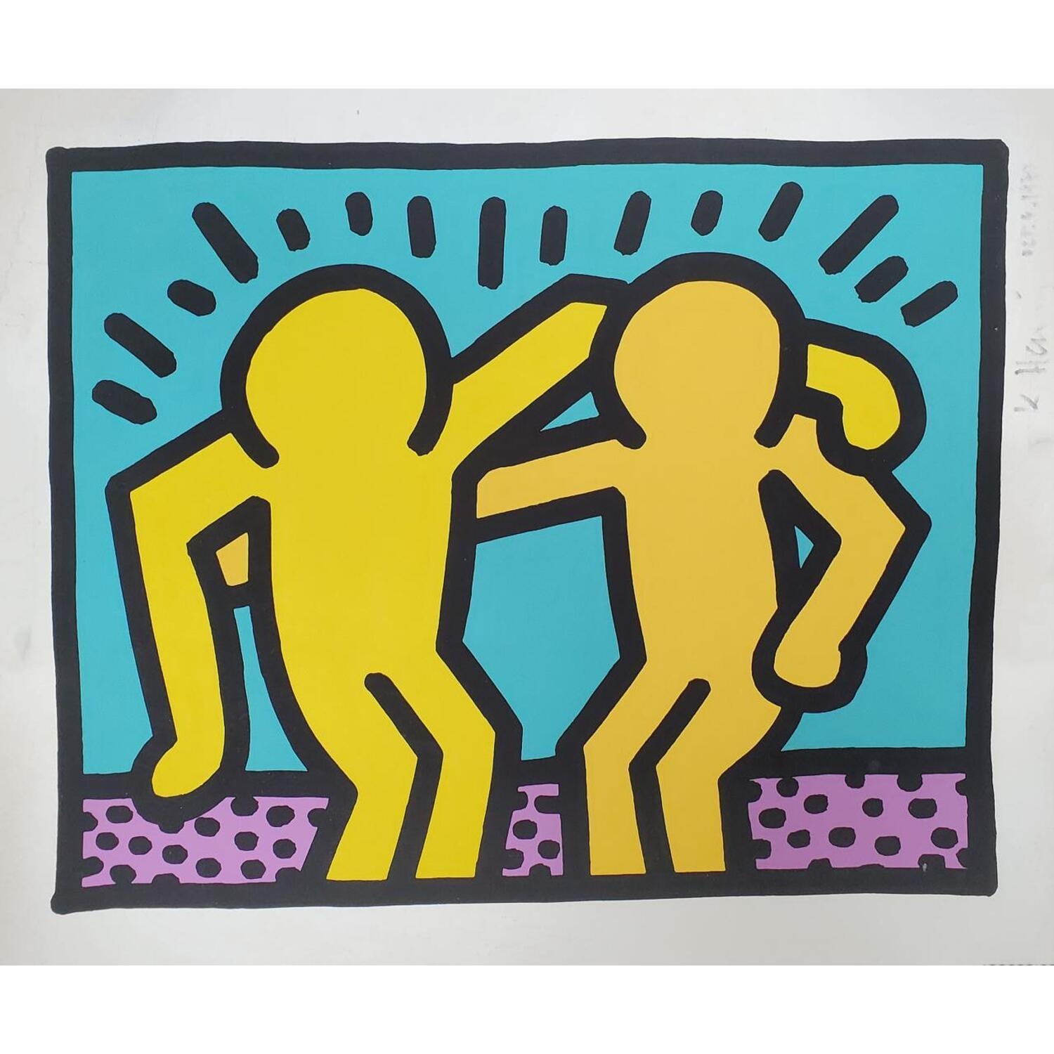 Keith Haring Signed and Attributed Silk Screen by Keith Haring