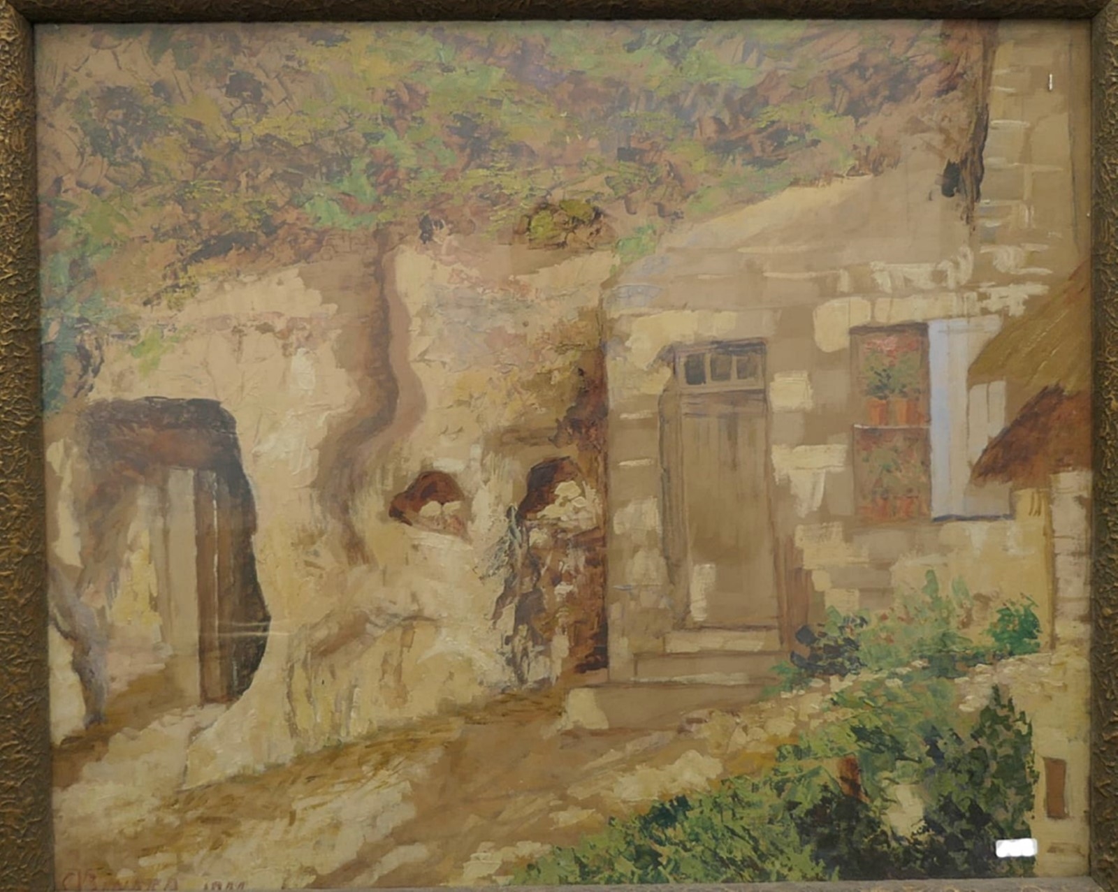 Artwork by C. Binard, "Höhlenkate", Made of oil on wood