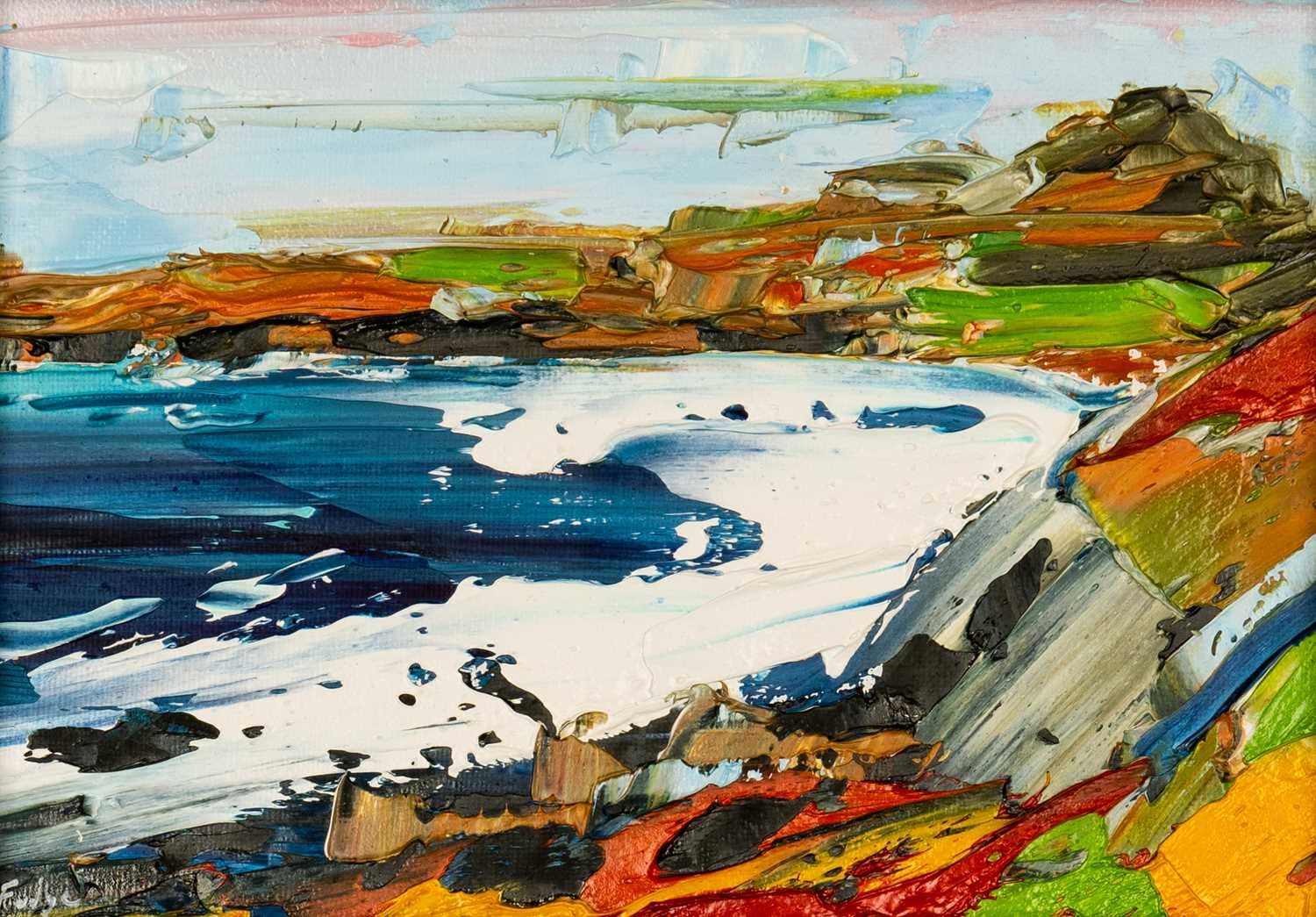 Artwork by Tim Fudge, Wild Whitesands Bay, Study, Made of oil on panel