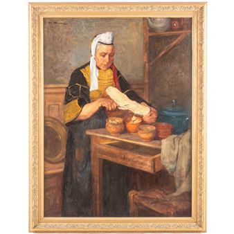 Peasant Woman Preparing Food - Charles Mairet
