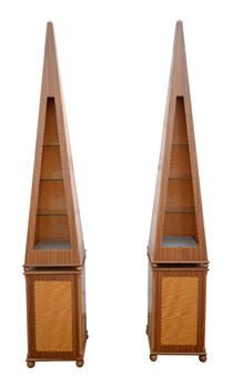 a pair of obelisk display cabinets - Andrew Varah