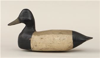 Hollow drake broadbill decoy - Ruben C. Corliss