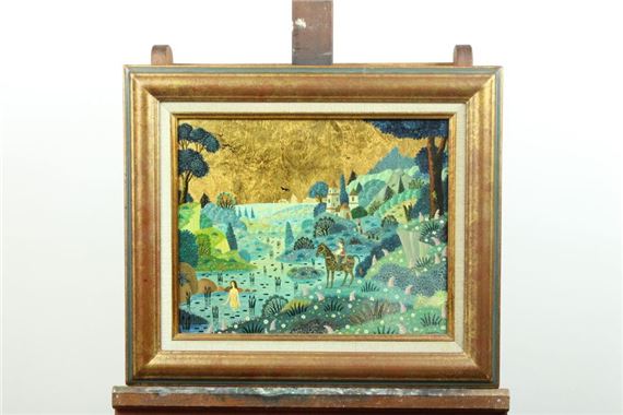 La baigneuse et le cavalier by Alain Thomas, 20th century