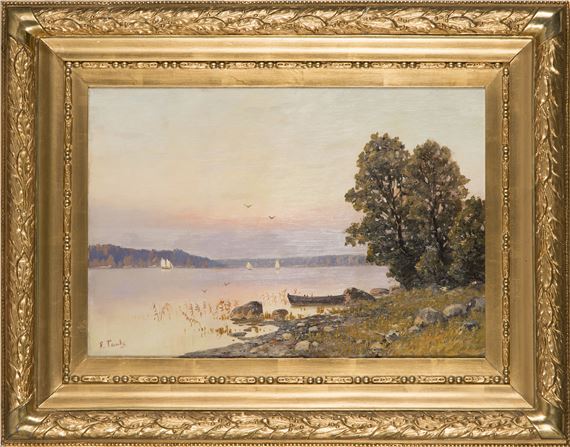 Sunset at the shore by Eugen Taube