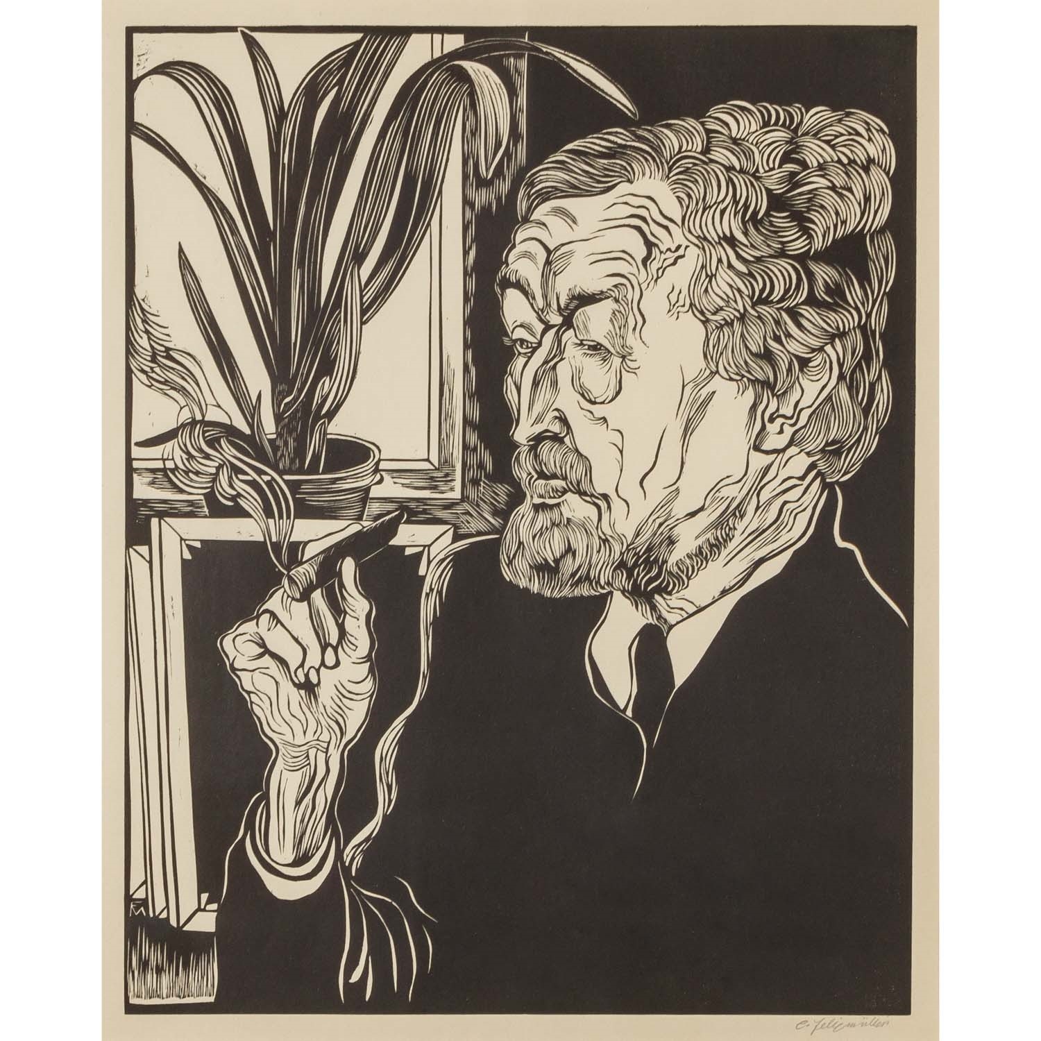 Conrad Felixmüller | Stillleben mit Porzellanfigur (1948) | MutualArt