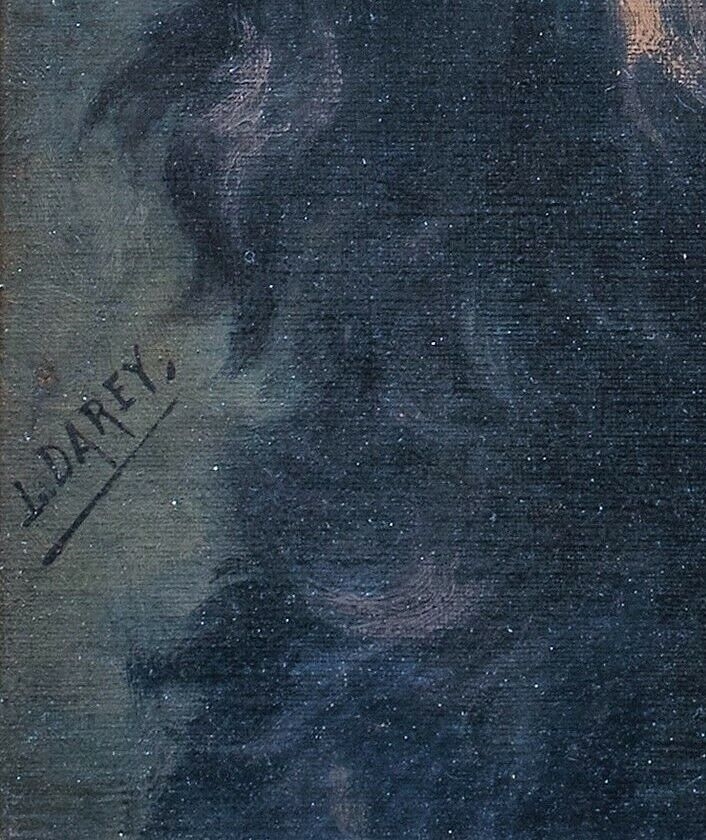 Artwork by Lewis Dorey, PORTRAIT OF A DOG POODLE LEWIS, Made of oil on canvas
