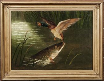 FISHING PIKE & MALLARD DRAKE - A. Roland Knight