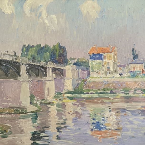 Paul Mathieu | View of the bridge at Chatou | MutualArt