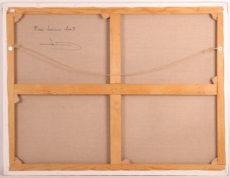 Artwork by Marc Loiseau, COMPOSITION AU FOND ROUGE, Made of Acrylic, natural pigments and vinyl binder on canvas