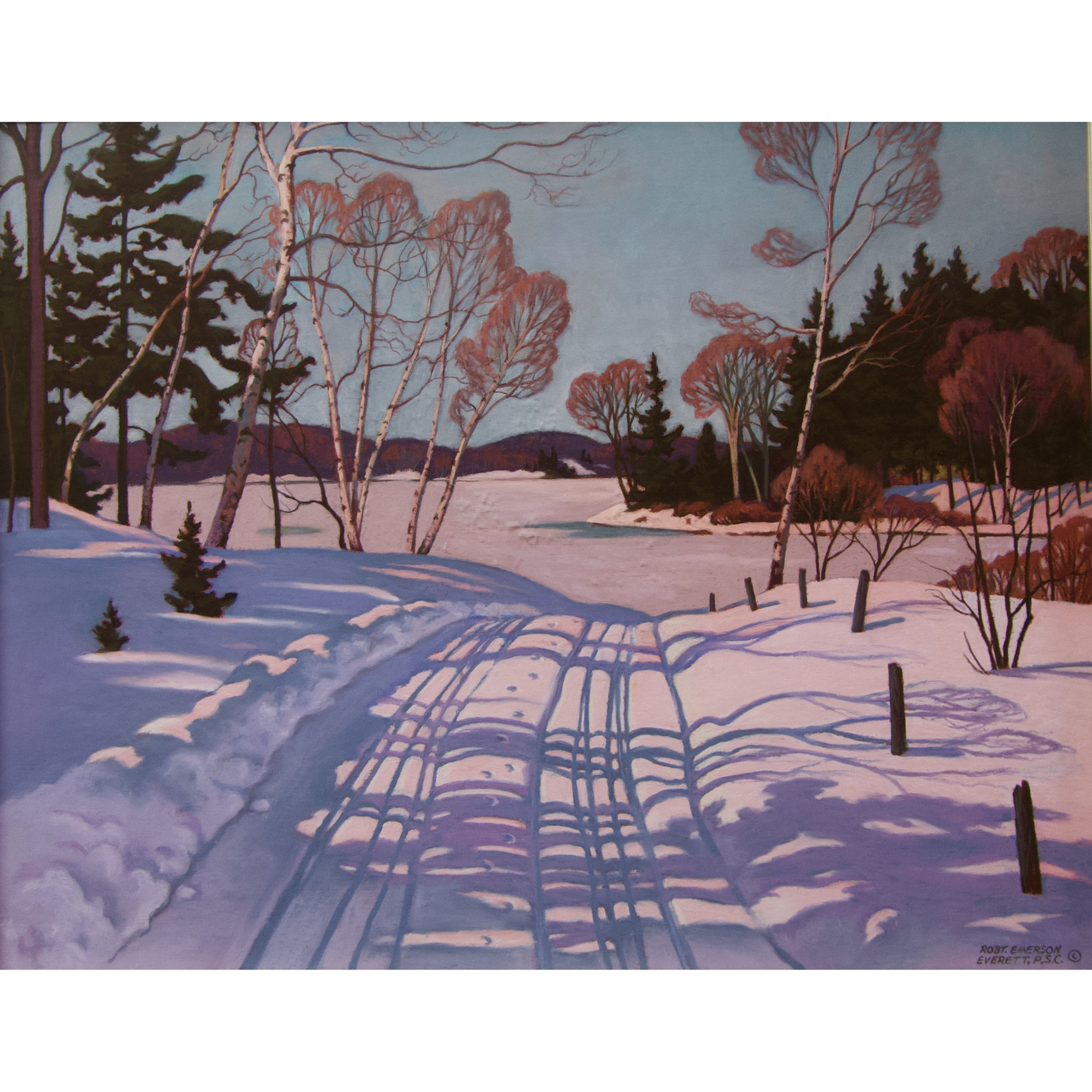 Robert Emerson Everett FOOTPRINTS IN THE SNOW (MUSKOKA LAKE) MutualArt