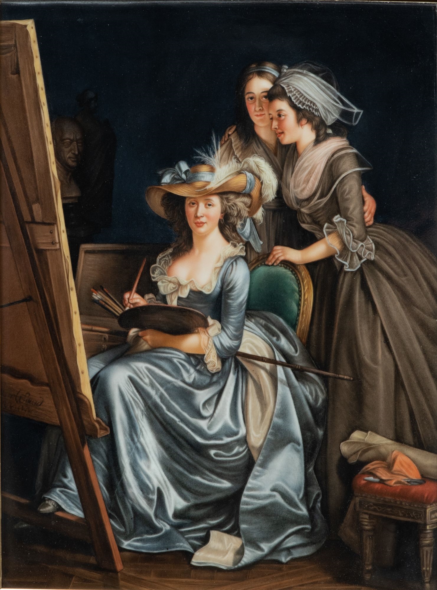 Adelaide Labille-Guiard | Self-Portrait With Two Pupils | MutualArt