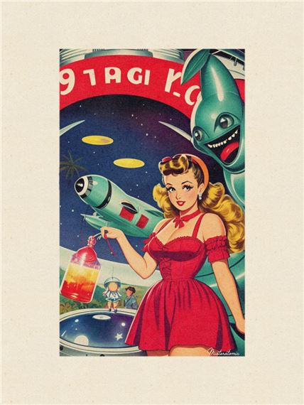 Woman in Space 10 by Atomic (20th Century)