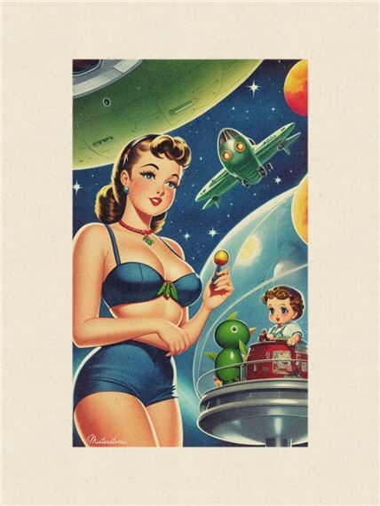 Woman in Space 3 by Atomic (20th Century)