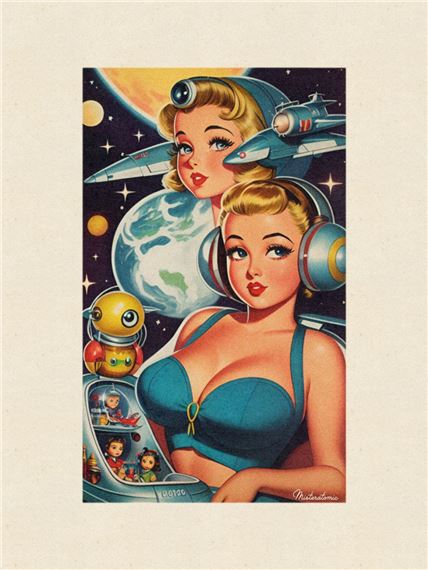 Woman in Space 4 by Atomic (20th Century)