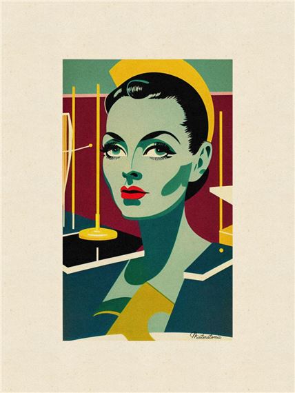 Stranger Green Woman 5 by Atomic (20th Century)