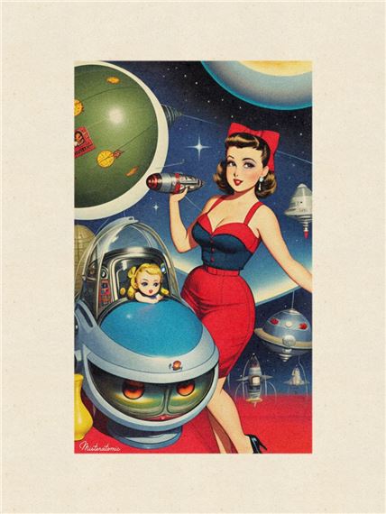Woman in Space 5 by Atomic (20th Century)