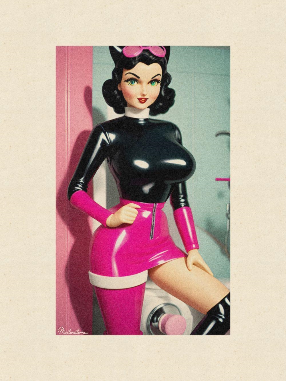 Artwork by Atomic (20th Century), Catwoman 19, Made of printed on arches paper