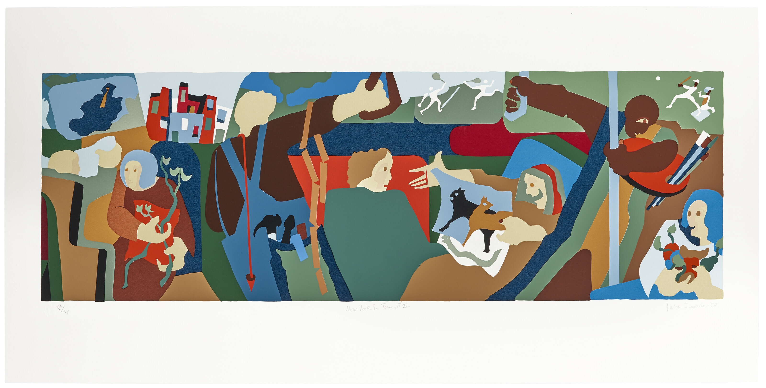 Jacob Lawrence | New York in Transit II (1998) | MutualArt